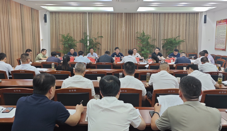 汪久清主持召開縣委常委會擴大會議